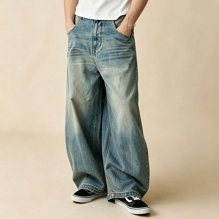 Custom Wide Leg Jeans For Your Brand high quality